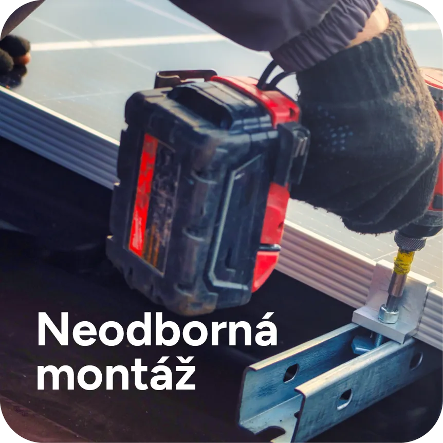 neodborná montáž fotovoltiky